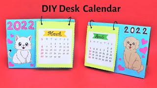 How to make New Year 2022 Desk CalendarBest out of WasteDIY Desk Calendar [upl. by Novyad]