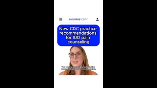 Docs Should Counsel Patients About IUD Pain CDC Says shorts [upl. by Aihsal294]