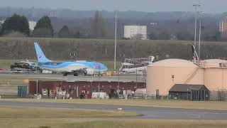 CROSSWIND LANDINGS LIVE Birmingham Airport 20122023 planespotting [upl. by Drallim617]