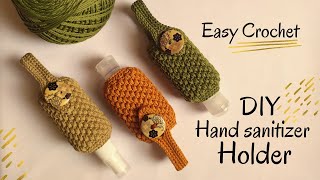 DIY Hand Sanitizer Holder  Crochet Tutorial With Subtitle English and Indonesia [upl. by Etteinotna98]