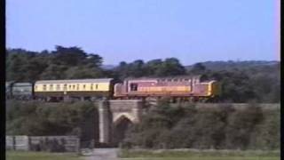 class 37 37668 passing Carlyon Bay golf course St Austell 19th September 1998 [upl. by Sidnac885]