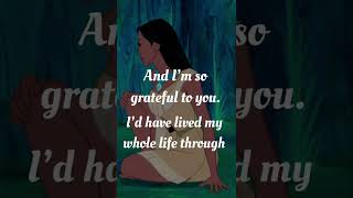 If I Never Knew You  Pocahontas lyrics [upl. by Astred950]