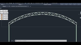 ADVANCE STEEL  MODELADO CUBIERTA PARABOLICA  PART1 [upl. by Urion]