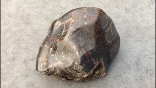 Polishing a large septarian nodule full process [upl. by Ahsenrat]