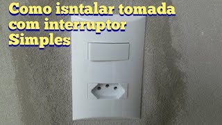 COMO INSTALAR TOMADA E INTERRUPTOR SIMPLES PASSO A PASSO [upl. by Nomad]