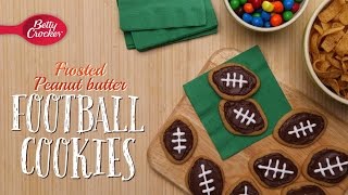 Frosted Peanut Butter Football Cookies [upl. by Aiker]