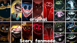 Poppy Playtime Chapter 3  ALL NEW Original vs ALL Fanmade Monsters JUMPSCARES Comparison [upl. by Knah]