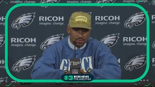 Jalen Hurts postgame press conference after win over Cowboys [upl. by Ulrick656]