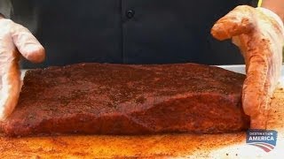 Injecting Brisket  BBQ Pitmasters [upl. by Aieka182]