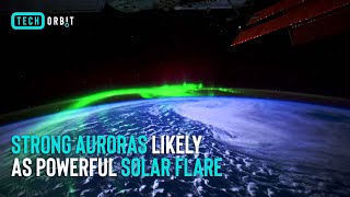 Strong auroras likely as powerful solar flare eruption hurls possible cannibal CME toward Earth [upl. by Florie]