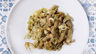 Fusilli integrali Voiello con carciofi e crema daglio  La ricetta dello Chef Cannavacciuolo [upl. by Aizatsana441]