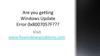 Fix Windows Update Error 0x8007057F [upl. by Milewski]