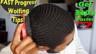 How To Get 360 Waves Faster Wolfing Haircut Tips [upl. by Raimund]