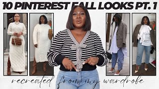 Recreating 10 Pinterest Fall Looks 2023  How to Style Pinterest Fashion Outfits from Your Wardrobe [upl. by Laverne]