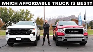 2023 Chevy Silverado 1500 Custom VS Ram 1500 Tradesman Which Affordable Truck Is Best [upl. by Coral535]