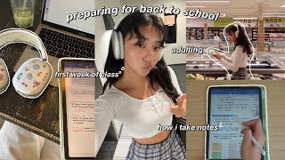 STUDY VLOG  preparing for back to school first week of classes how to take notes amp cafe studying [upl. by Allak]