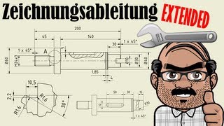 Autodesk Inventor Tutorial  Zeichnungsableitung Extended [upl. by Dennet]