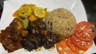 HOW TO MAKE JAMAICAN OXTAIL N LEMON BEER PINEAPPLE CHICKEN STEP BY STEPTHE FLARE FAMILY [upl. by Loresz]