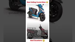 Best Selling Honda Bikes And Scooters 😯  shorts youtubeshorts viralshorts [upl. by Arval976]