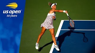 Lesia Tsurenko Fights Back to Defeat Marketa Vondrousova  2018 US Open [upl. by Nauwaj]