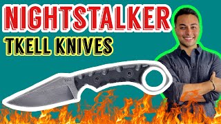 SELF DEFENSE Karambit Hybrid  TKell Knives NightStalker CG  USA Fixed Blade with ringCombat Grade [upl. by Anwahsar]