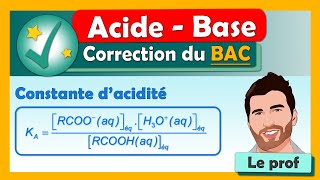 Acide Base  Ka  diagramme de prédominance 🎯 Correction BAC ✅ Terminale spécialité physique chimie [upl. by Notsrik]