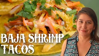 Baja Shrimp Tacos Recipe  How to Make Baja Shrimp Tacos [upl. by Anwahsar501]