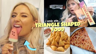 I ate ONLY TRIANGLE shaped food for 24hours [upl. by Wallache]