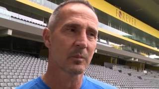 YBTrainer Adi Hütter vor dem Spiel gegen Thun [upl. by Annasiul]