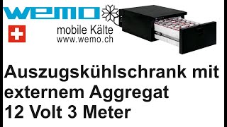 Auszugskühlschrank IndelB TB30AM drawer mit extermen Aggregat Leitungsverlängerung Trennkupplung 12V [upl. by Pleione]