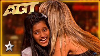 9 Year Old Wins the Golden Buzzer With Her POWERFUL Voice on Americas Got Talent 2024 [upl. by Eartha]