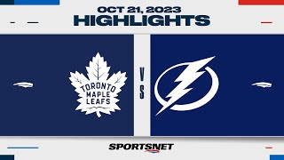 NHL Highlights  Maple Leafs vs Lightning  October 21 2023 [upl. by Itra]