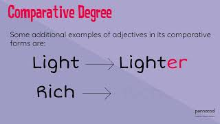 Adjectives  Degrees of Comparison Standards 1 2 3  pennacoolcom [upl. by Arikihs361]