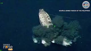 US and Philippines Conduct Joint Military Drill Sink Mock Enemy Warship  News9 [upl. by Kreindler]