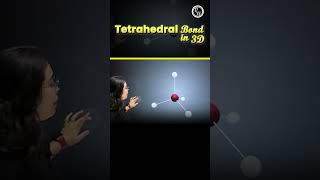 Tetrahedral Bond In 3D ⚛️⚛️ shorts chemistry pw [upl. by Ahseuqram]