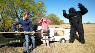 Finding Wild Animals Camping with Kids Trucks [upl. by Narda]