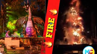 Disneyland’s Fantasmic Dragon Engulfed In Flames [upl. by Otilegna871]