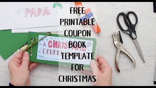 Free Printable Coupon Book Template for Christmas [upl. by Drew]