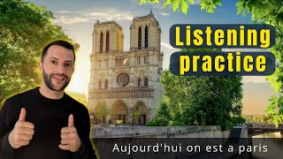 Easy French Listening Practice in Paris  Episode 1 Vlog Paris FREN Subtitles [upl. by Akinaj]