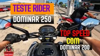 TESTE RIDER COM A DOMINAR 250 BAJAJ dominar160 dominar200 dominar250 dominar400 bajaj topspeed [upl. by Herrmann]