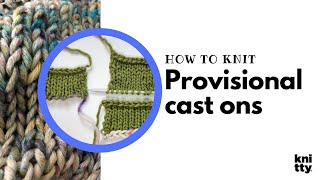 How to knit Provisional Cast Ons [upl. by Gwenneth]