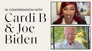 Cardi B Talks Police Brutality COVID19 and the 2020 Election with Joe Biden  ELLE [upl. by Nosrej286]