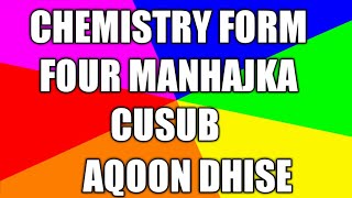 chrmistry form four  lesson 18 Combustion of alkanes af somali [upl. by Naejarual835]