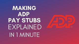 How To Make ADP Pay Stubs 2024 [upl. by Annoyik]