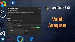 ✅ Valid Anagram  Hashing  Strings  LeetCode 242  Explained and Visualized  Interview Solution [upl. by Yeffej]