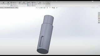 How to cut Keyway in Solidworks without using design library SHAFT With Key way solidworks [upl. by Naima]