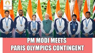 PM Modi meets Paris Olympics contingent  Full Video  Pari Olympics Neeraj Chopra [upl. by Yankee]