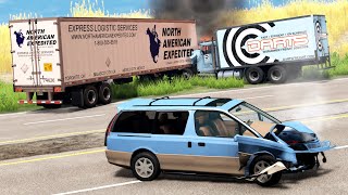 Highway Pileup Crashes 5  BeamNGdrive [upl. by Sven]