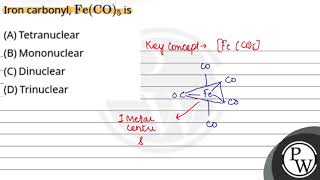 Iron carbonyl FeCO5 is [upl. by Ennayhs]