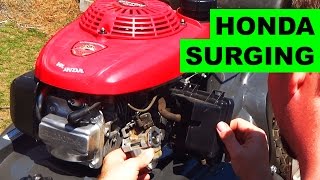 Easy Honda HRX Lawn Mower Surging Fix [upl. by Nylzzaj]